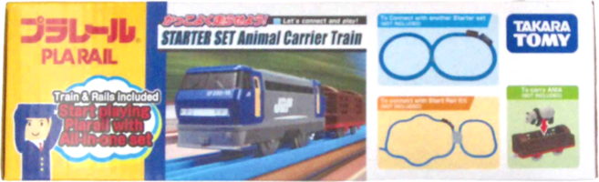 TAKARA TOMY PLARAIL 鐵道王國 動物載運車入門組 TP90190 3歲以上, 1組