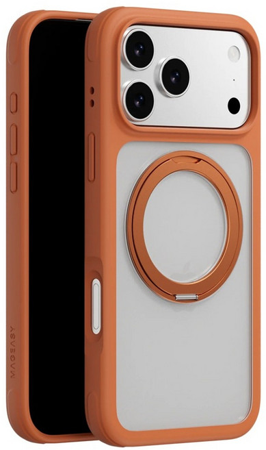 MAGEASY MagStand 360 M 手機 防摔 手機殼 iPhone 17 PROMAX 磁吸 旋轉支架 珊瑚色