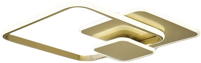 Honey Comb 北歐風LED 72W三色調光吸頂燈 簡約時尚 節能護眼 適用於客廳臥室, 1入, 金色