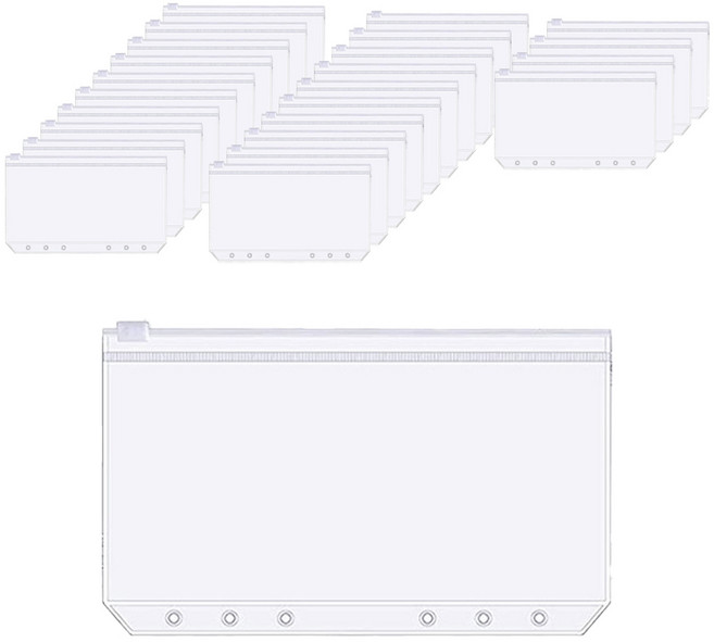 마다꾸미 다이어리 지퍼백 속지 투명, 15개, 1매