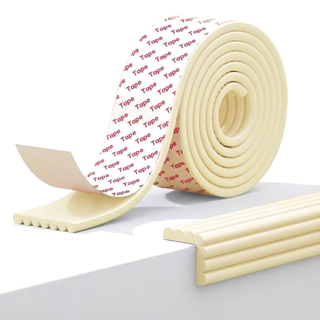 르메이어 유아용 W형 풀접착 모서리 보호대, 아이보리, 1개