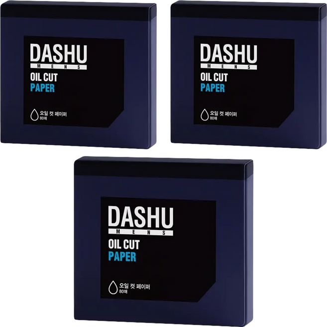 DASHU 男性吸油面紙, 80張, 3包