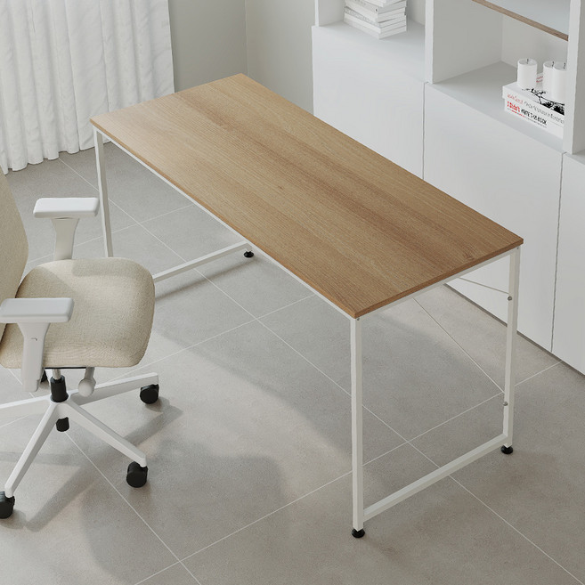 소프시스 위더스 멀티 책상 1460, 티크판넬 + 화이트프레임