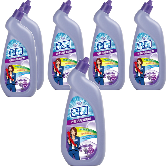 farcent 花仙子 潔霜 芳香浴廁清潔劑 薰衣草花園, 750g, 6瓶