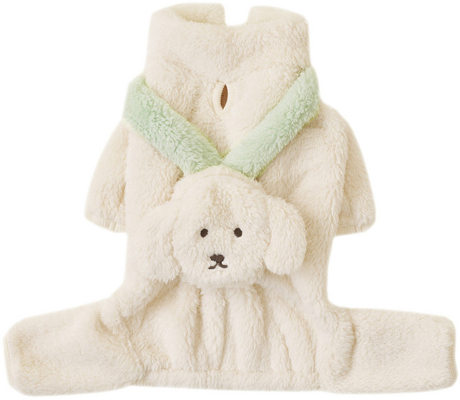 울리 강아지 윈터 후리스 백팩 올인원, 밀크, 1개