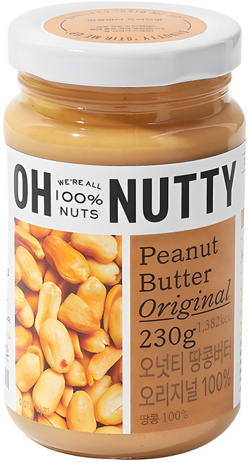 오넛티 땅콩버터 오리지널 100%, 230g, 1개