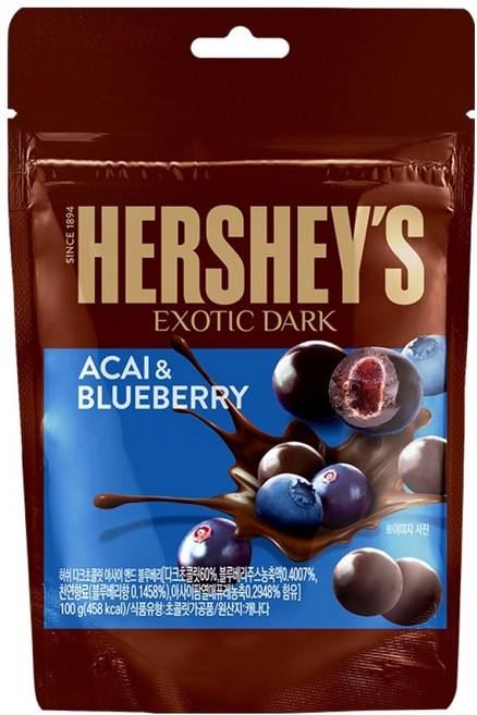 허쉬 아사이 앤드 블루베리 다크초콜릿, 100g, 1개