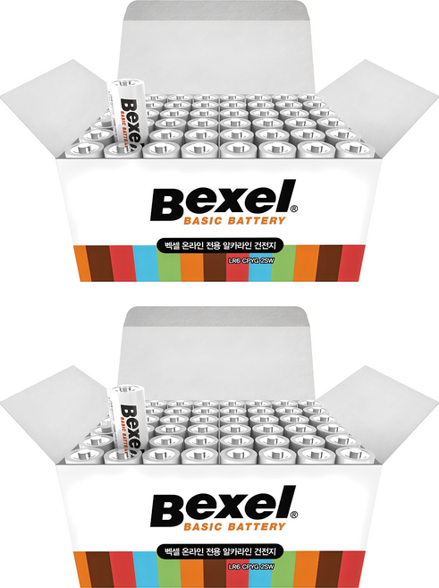 벡셀 베이직 알카라인 AA건전지, 48개입, 2개