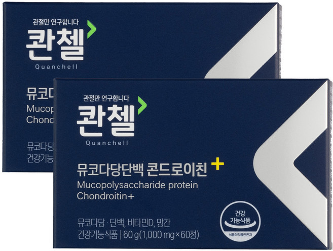 콴첼 뮤코다당단백 콘드로이친 플러스, 60정, 2개
