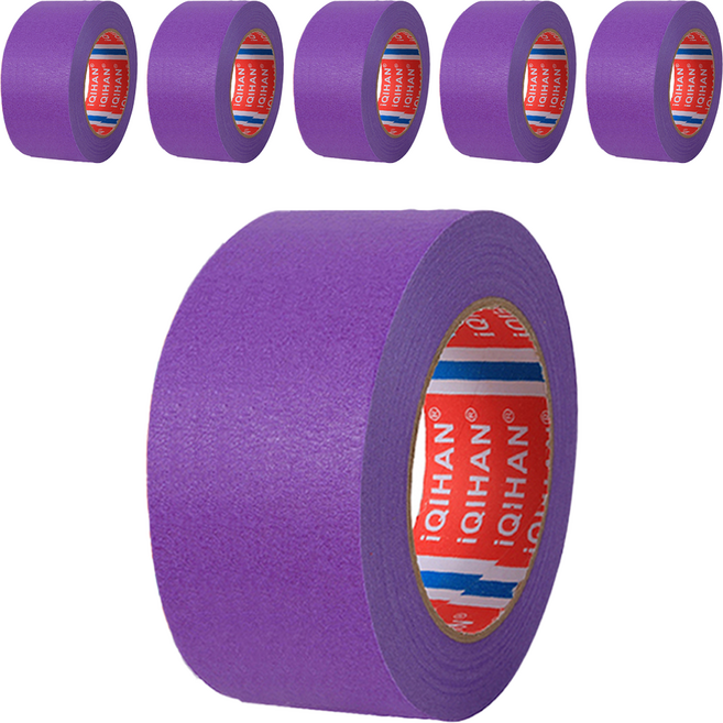 다다 칼라 마스킹 종이테이프 30mm x 15m, 퍼플, 6개