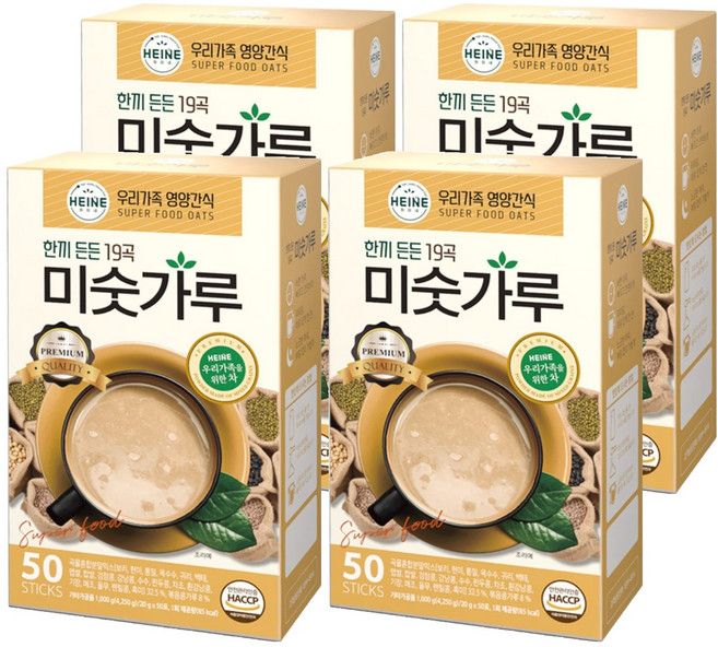 19種穀物韓式麵茶沖泡粉 隨身包, 1kg, 4盒