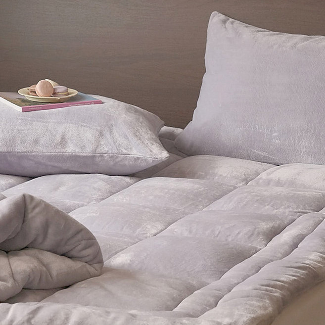 아망떼 소울메이트 장모 극세사 토퍼, 라일락