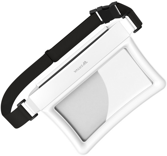 밸류엠 아쿠아쉴드 5중 잠금 다용도 수납 스마트폰 방수팩 크로스백, 화이트, 1개