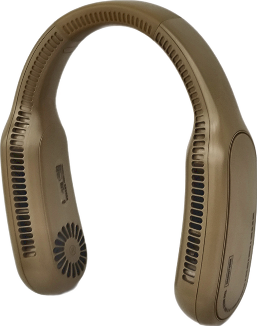 ADAMOUTDOOR 掛脖風扇 360°強力送風 輕量設計 LCD顯示 USB Type-C充電, ADFN-NF300, 沙色