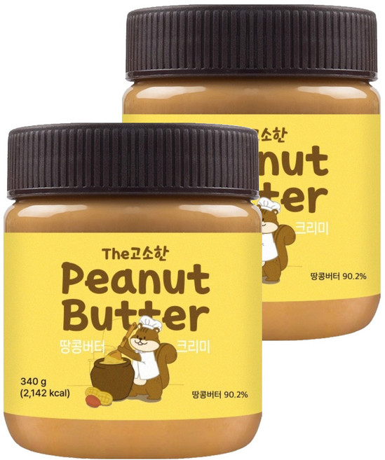 이엔푸드 땅콩버터 크리미, 340g, 2개