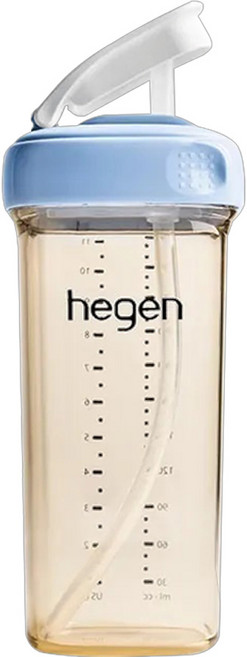 hegen 台灣公司貨 PCTO 輕飲時光PPSU方圓型寬口吸管杯3.0, 沁藍色, 330ml, 1個