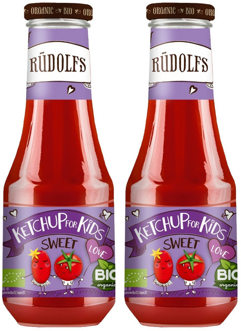 RUDOLFS 유기농 어린이 스위트 케첩, 320g, 2개