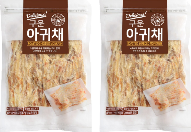 해맑은푸드 구운 아귀채, 200g, 2개