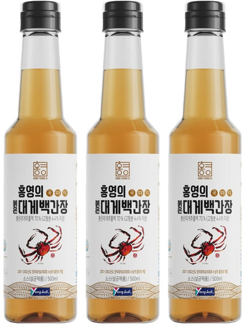 홍영의 어간장 붉은대게백간장, 500ml, 3개