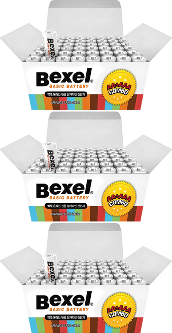 SM Bexel 基本鹼性電池 AA 24入 + AAA 24入 組合包, 3套, 48入