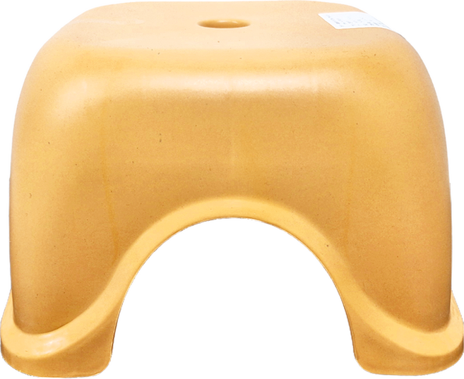 莫蘭迪色加厚四腳可疊加收納椅凳 小款 - 楓葉黃, 1個