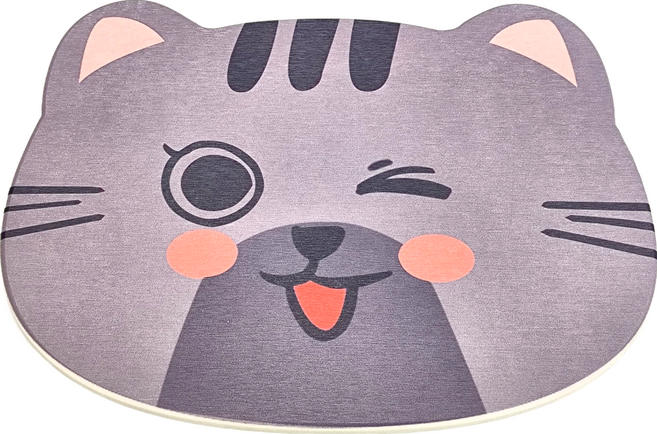 WE CHAMP 硬式珪藻土地墊 WTB-872 1100g, 小灰貓