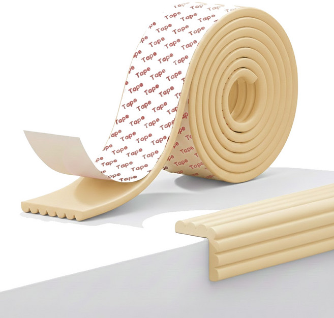 르메이어 유아용 W형 풀접착 모서리 보호대, 베이지, 1개