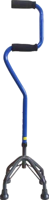感恩使者 弓形四腳手杖 鋁合金伸縮拐杖站立式四腳拐 ZHCN2039, 深藍色, 1支