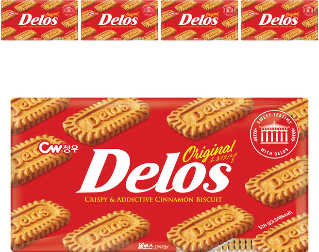 청우식품 델로스 오리지날 비스켓, 630g, 5개