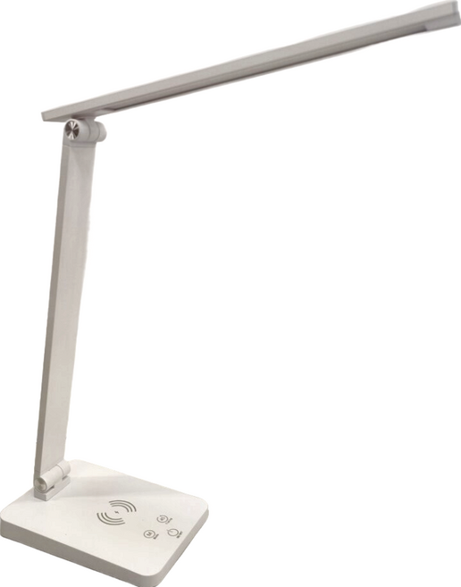 升級版折疊式LED檯燈 NCC認證 Qi無線充電款 21-002-WH5, 白色