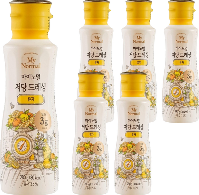마이노멀 저당 드레싱 유자, 280g, 6개