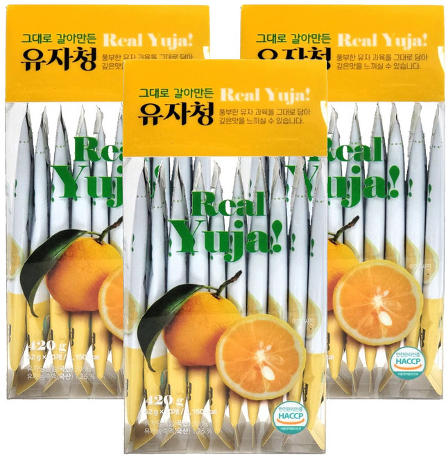 해맑음 그대로 갈아만든 유자청 스틱, 3개, 10개입, 42g