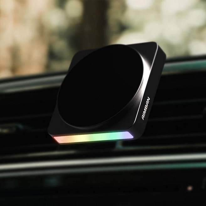 아임반 사운드픽셀 차량용 Qi2 맥세이프 무선 충전 거치대, 미드나잇 블랙, ABN-LAB-WCG-100