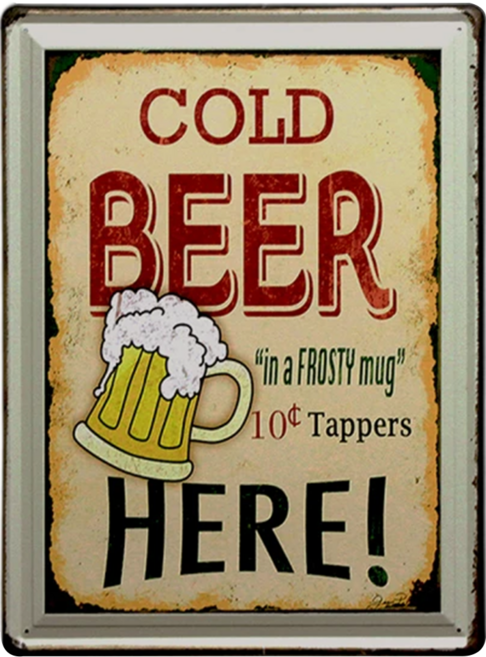 OPUS LOFT 純真年代 仿舊鐵皮畫壁飾 - Cold Beer 冷啤酒