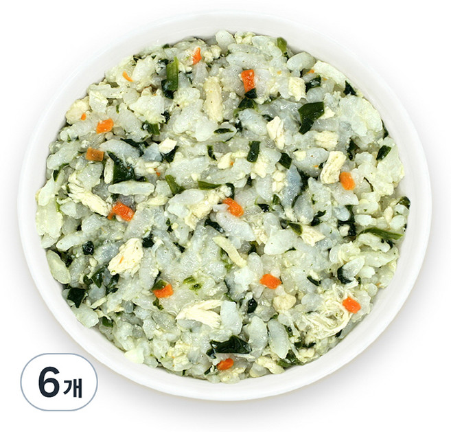 짱죽 유아용 실온 이유식 완료기 아기밥, 치킨시금치밥, 160g, 6개