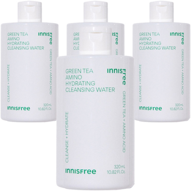 이니스프리 그린티 아미노 수분 클렌징 워터, 320ml, 4개