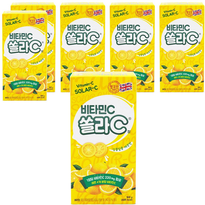 고려은단 쏠라C 정 레몬맛, 80정, 6개
