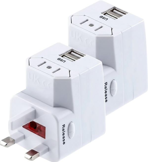 TRISTAR 三星牌 萬國充電器轉換插頭 3孔 TS-USB171, 2個, 8.5cm, 白色