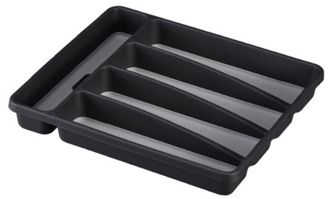 슬림 틈새 분리 수저 수납함, 블랙, 1개