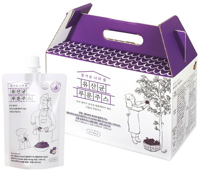 즐거운나의즙 유산균 푸룬주스, 80ml, 20개