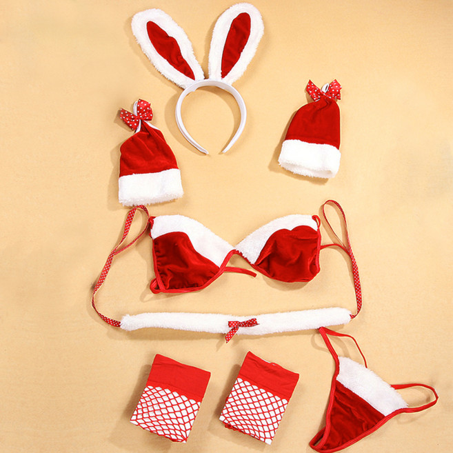스투피드 섹시 산타 바니 의상 세트