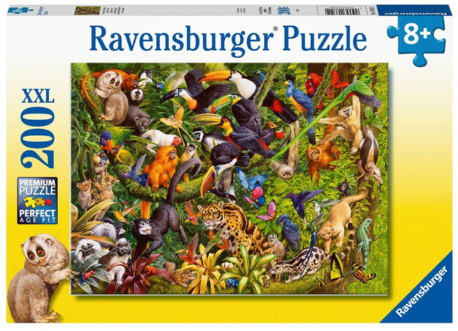 Ravensburger 維寶 拼圖 8歲以上, 熱帶雨林, 200片, 1盒