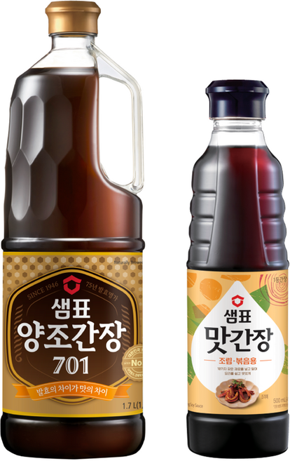 샘표 양조간장 701 1.7L + 맛간장 500ml, 1세트