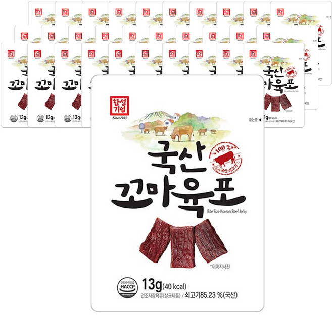 한성기업 국산 꼬마 육포, 13g, 50개
