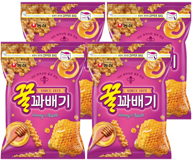 꿀꽈배기, 300g, 4개