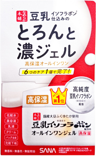 SANA 莎娜 豆乳美肌 多效保濕凝膠霜 濃潤, 100g, 1罐