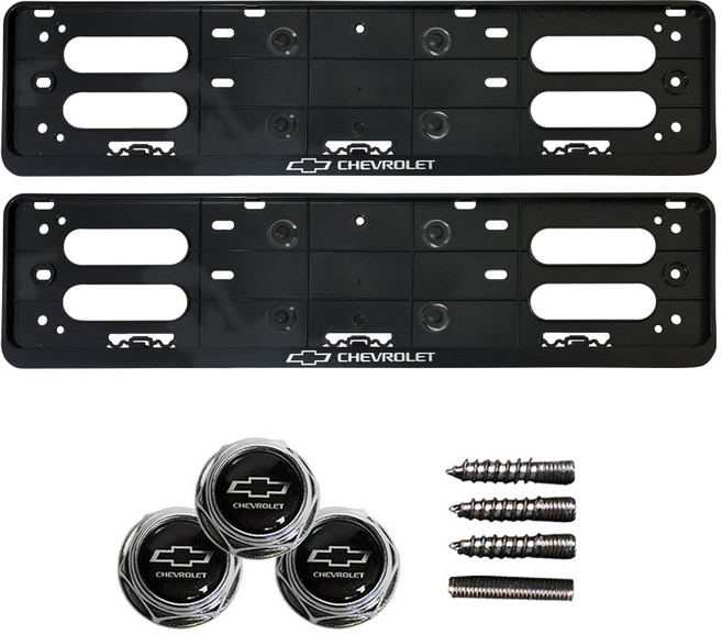 카템 쉐보레 번호판가드 플레이트 2p + 번호판 볼트, 1세트