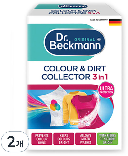 닥터베크만 컬러 앤 더트 컬렉터 이염방지 세탁용시트, 50개입, 2개