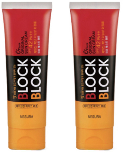 오뜨리 블록 앤 블록 오리지널 선크림 SPF42 PA++, 80g, 2개
