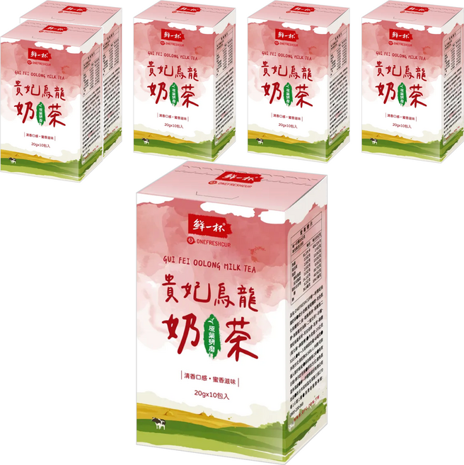 鮮一杯 貴妃烏龍奶茶, 10包, 20g, 6盒